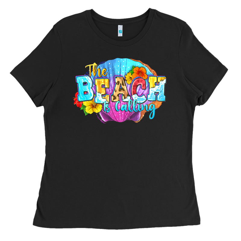 The Beach Is Calling Ladies Tee by FaDigitalArtStudio | Teevron