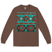 Chestnut native american aztec seamless pattern 4 Long Sleeve Tee - BundleAndBundleShop