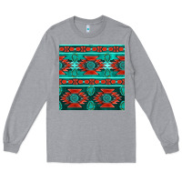 Heather Grey native american aztec seamless pattern 4 Long Sleeve Tee - BundleAndBundleShop