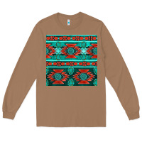 Toasted Coconut native american aztec seamless pattern 4 Long Sleeve Tee - BundleAndBundleShop