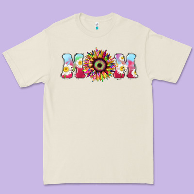 Tie Dye Sunflower Mom Mother's Day Premium Tee Designed By Howdyjamesfarm