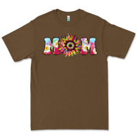 Cacao Tie dye sunflower Mom Mother's Day Premium Tee - HowdyJamesFarm