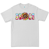 Dove Grey Tie dye sunflower Mom Mother's Day Premium Tee - HowdyJamesFarm