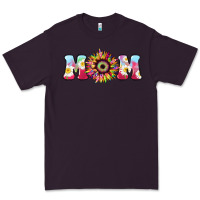Plum Tie dye sunflower Mom Mother's Day Premium Tee - HowdyJamesFarm