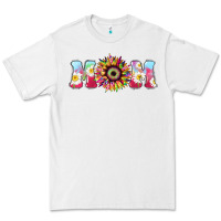 White Tie dye sunflower Mom Mother's Day Premium Tee - HowdyJamesFarm