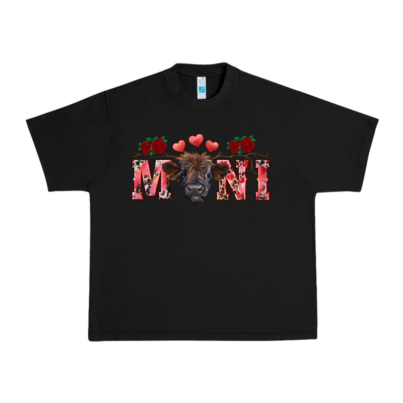 Valentine's Day Mini Black Highland Calf Urban Heavy Tee by RanaPortraitStore | Teevron