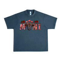 Midnight Navy Valentine's day mini black highland calf Urban Heavy Tee - RanaPortraitStore
