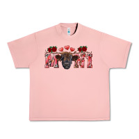 Salmon Valentine's day mini black highland calf Urban Heavy Tee - RanaPortraitStore