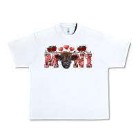 White Valentine's day mini black highland calf Urban Heavy Tee - RanaPortraitStore