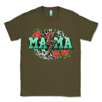 Army Green Mama rock lightning bolt Mother's Day Classic Tee - CowGirlArtShop