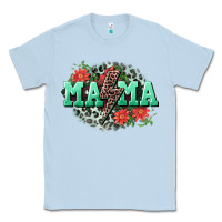 Dusty Blue Mama rock lightning bolt Mother's Day Classic Tee - CowGirlArtShop