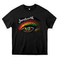 Black juneteenth eyelash cowgirl Heavy Core Tee - CowGirlArtShop