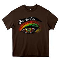 Chocolate Brown juneteenth eyelash cowgirl Heavy Core Tee - CowGirlArtShop