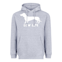 Heather Grey Doxie Low Life Heavyweight Hoodie - artisFamous