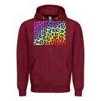 Burgundy leopard background rainbow 3200x2400 Zipper Hoodie - AdoDesignShop