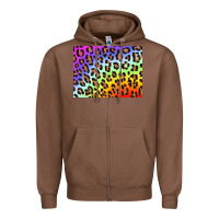 Chestnut leopard background rainbow 3200x2400 Zipper Hoodie - AdoDesignShop