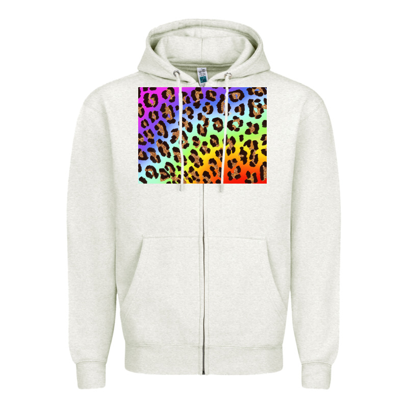 Leopard Background Rainbow 3200x2400 Zipper Hoodie by AdoDesignShop | Teevron