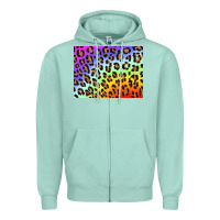 Seafoam leopard background rainbow 3200x2400 Zipper Hoodie - AdoDesignShop