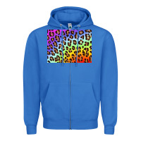 True Royal leopard background rainbow 3200x2400 Zipper Hoodie - AdoDesignShop