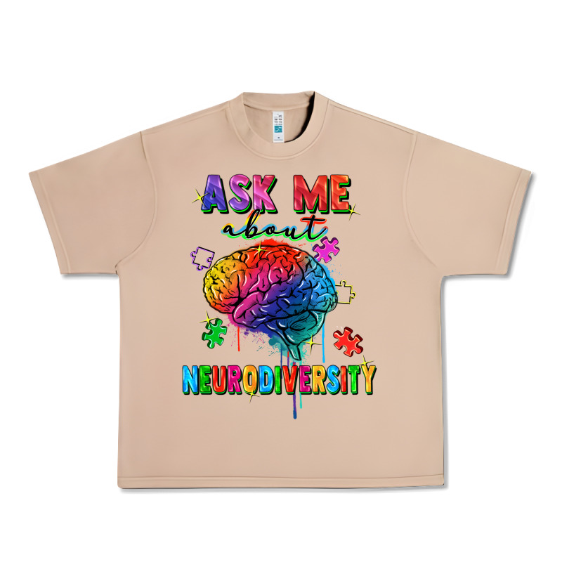 Ask Me About Neurodiversity Urban Heavy Tee by FaDigitalArtStudio | Teevron