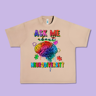 Ask Me About Neurodiversity Urban Heavy Tee Designed By Fadigitalartstudio
