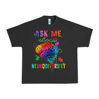Pigment Black ask me about neurodiversity Urban Heavy Tee - FaDigitalArtStudio