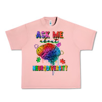 Salmon ask me about neurodiversity Urban Heavy Tee - FaDigitalArtStudio