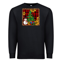 Black snowman trees coaster Premium Sweatshirt - JahusDesignShop