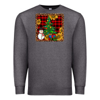 Charcoal Heather snowman trees coaster Premium Sweatshirt - JahusDesignShop