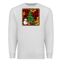 Dove Grey snowman trees coaster Premium Sweatshirt - JahusDesignShop
