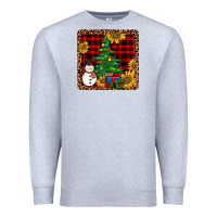 Heather Grey snowman trees coaster Premium Sweatshirt - JahusDesignShop