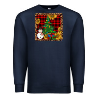 Navy snowman trees coaster Premium Sweatshirt - JahusDesignShop