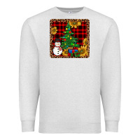 Oatmeal Heather snowman trees coaster Premium Sweatshirt - JahusDesignShop