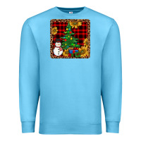 Ocean Blue snowman trees coaster Premium Sweatshirt - JahusDesignShop