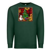 Sports Green snowman trees coaster Premium Sweatshirt - JahusDesignShop
