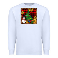 White snowman trees coaster Premium Sweatshirt - JahusDesignShop