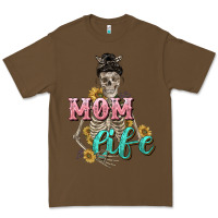 Cacao Mom life with skull Mother's Day Premium Tee - CowGirlArtShop
