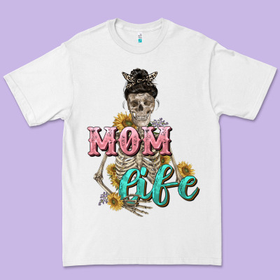 Mom Life With Skull Mother's Day Premium Tee Designed By Cowgirlartshop