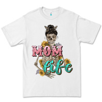 White Mom life with skull Mother's Day Premium Tee - CowGirlArtShop