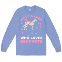 Colony Blue Just A Girl Who Loves Whippets Long Sleeve Tee - Bettercallsaul