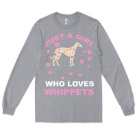 Heather Grey Just A Girl Who Loves Whippets Long Sleeve Tee - Bettercallsaul