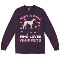 Plum Just A Girl Who Loves Whippets Long Sleeve Tee - Bettercallsaul