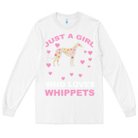 White Just A Girl Who Loves Whippets Long Sleeve Tee - Bettercallsaul