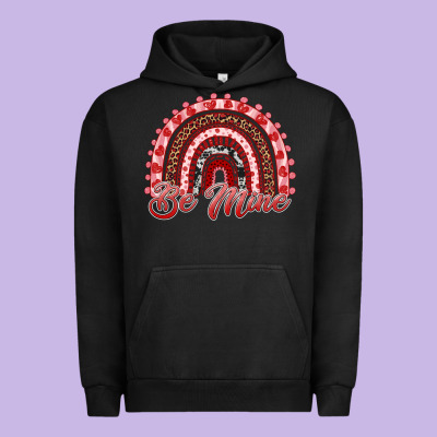 Be Mine Valentines Day Rainbow Urban Hoodie Designed By Ranaportraitstore
