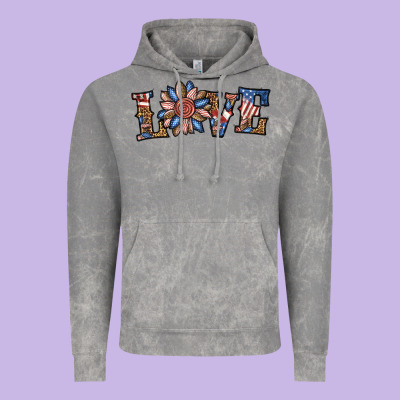 Love American Sunflower Vintage Hoodie Designed By Bundleandbundleshop