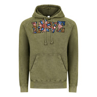 Vintage Olive love american sunflower Vintage Hoodie - BundleAndBundleShop