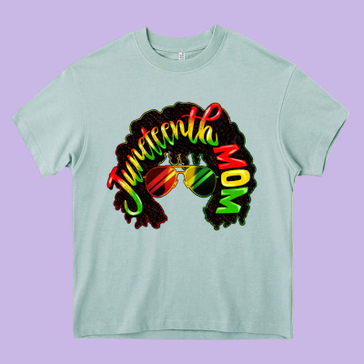 Juneteenth Mom Heavy Core Tee Designed By Cowgirlartshop