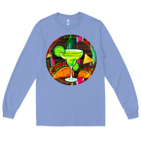 Colony Blue hispanic heritage month round earrings 2 Long Sleeve Tee - BundleAndBundleShop