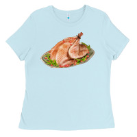 Baby Blue turkey fa element 1 Ladies Tee - FaDigitalArtStudio