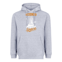 Heather Grey Science: Because You Can't Pray This Shit Into Space Heavyweight Hoodie - artisFamous